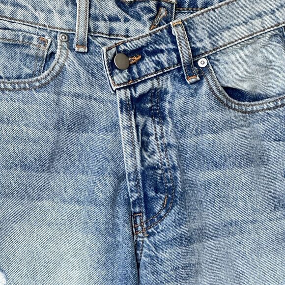 Revice Denim Jeans 90’s Baby Crossover Waist Women's 27 Medium Wash Distressed - Picture 9 of 9